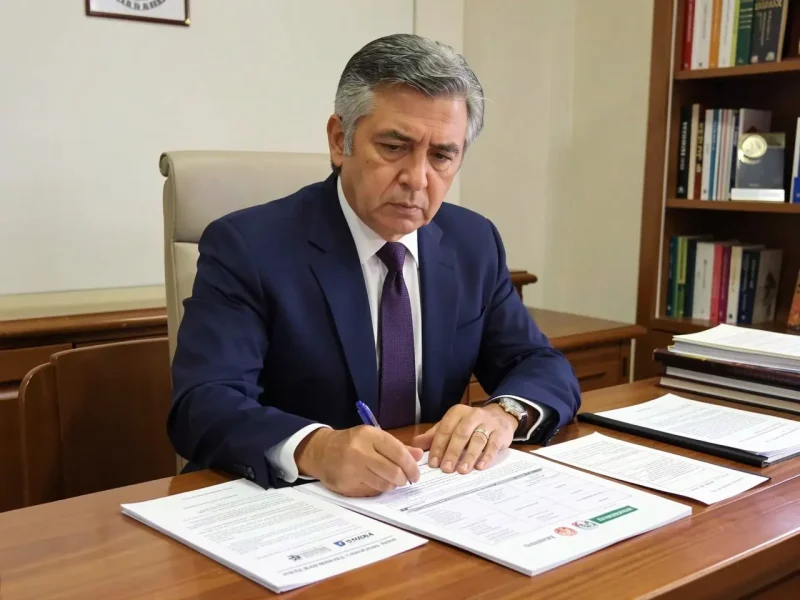 Director firmando documentos RVOE